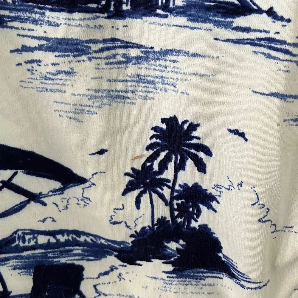 Blue and White Tommy Bahama One Piece Bathing Suit Swim Suit